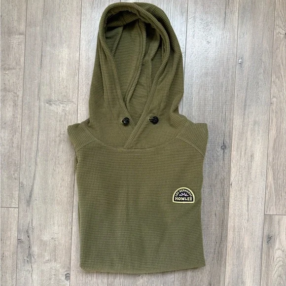 Howler Brothers Olive Green Hooded Men's Pullover - Picture 9 of 9